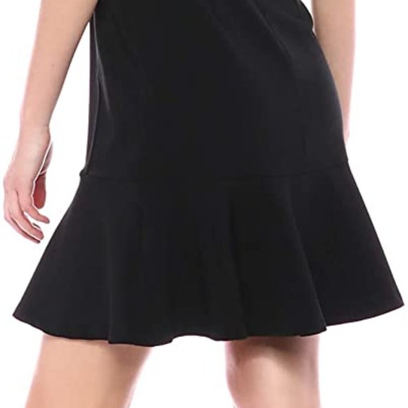 Sleeveless Crew Neck Ruffle Hem Sheath Dress - Picture 5 of 5